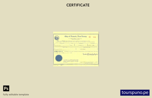 lista para imprimir plantilla de certificado de nacimiento de EE.UU. UU. Nueva J